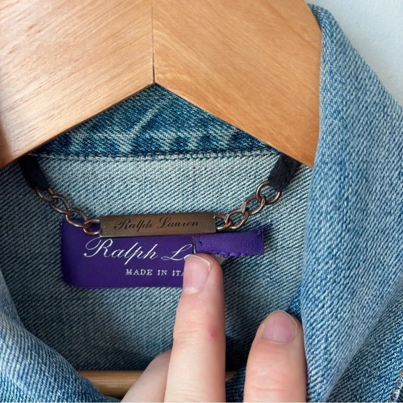Ralph Lauren Purple Label Denim Jacket Men’s S Indigo Made in Italy Luxury